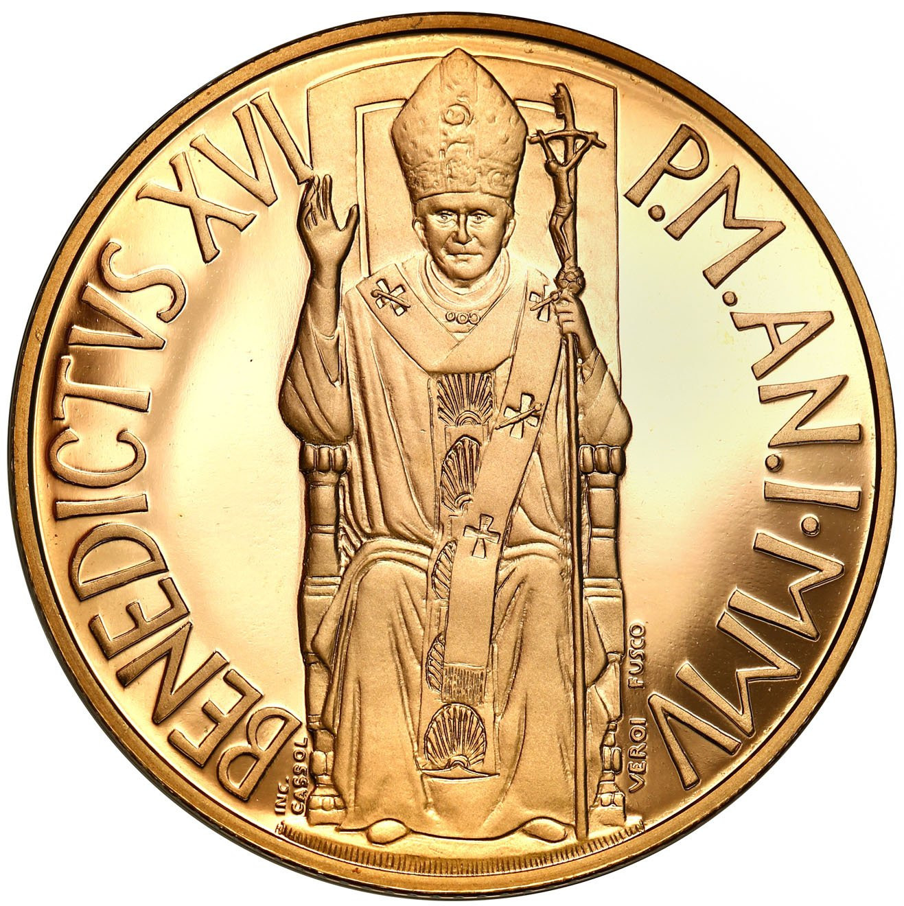 Watykan. 50 euro Benedykt XVI